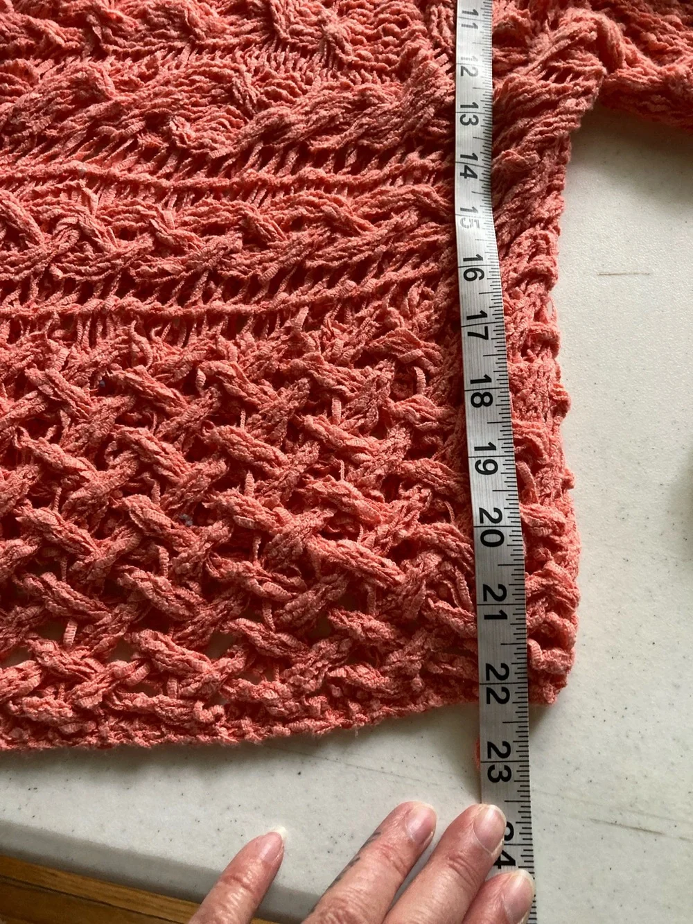 Free People Coral Open-Knit Top - Picture 6 of 7